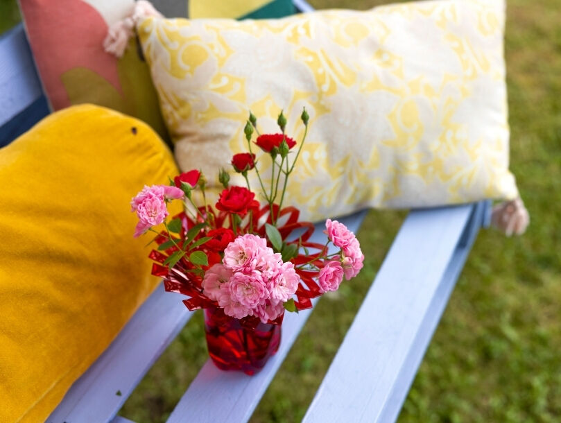 vase bouteille fleurs