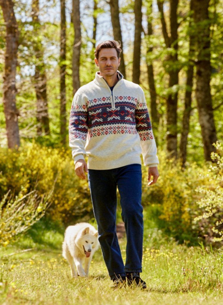 homme pull jacquard